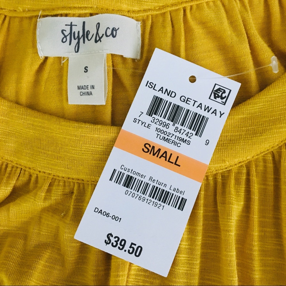 Style & Co Ruffle Sleeve Tunic - Picture 6 of 6